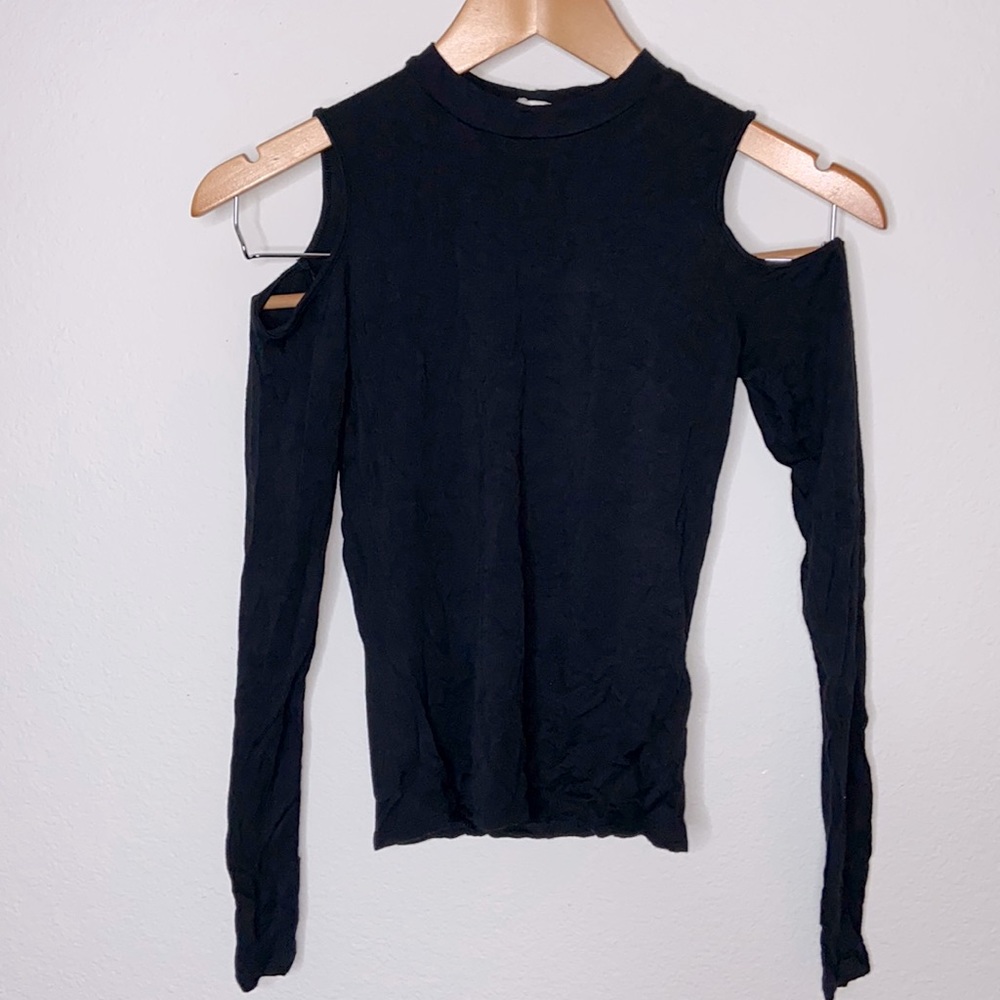 Garage Open Shoulder Long Sleeve Tee